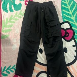 SHEIN black cargo sweats